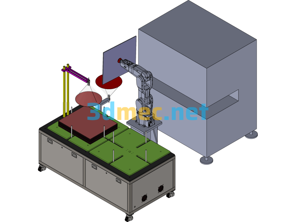 Fully Automatic ICT Testing Equipment - 3D Model SolidWorks Free Download