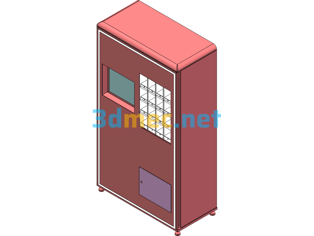 Vertical Lipstick Vending Machine - 3D Model SolidWorks Free Download