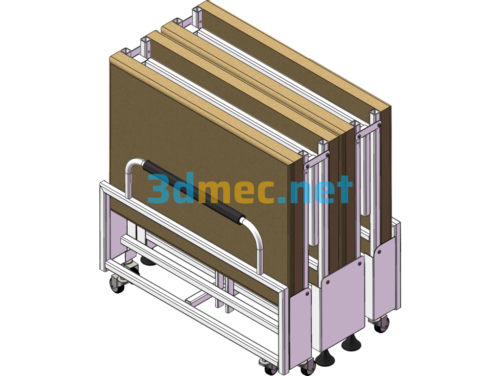 Portable Folding Bed - 3D Model SolidWorks Free Download