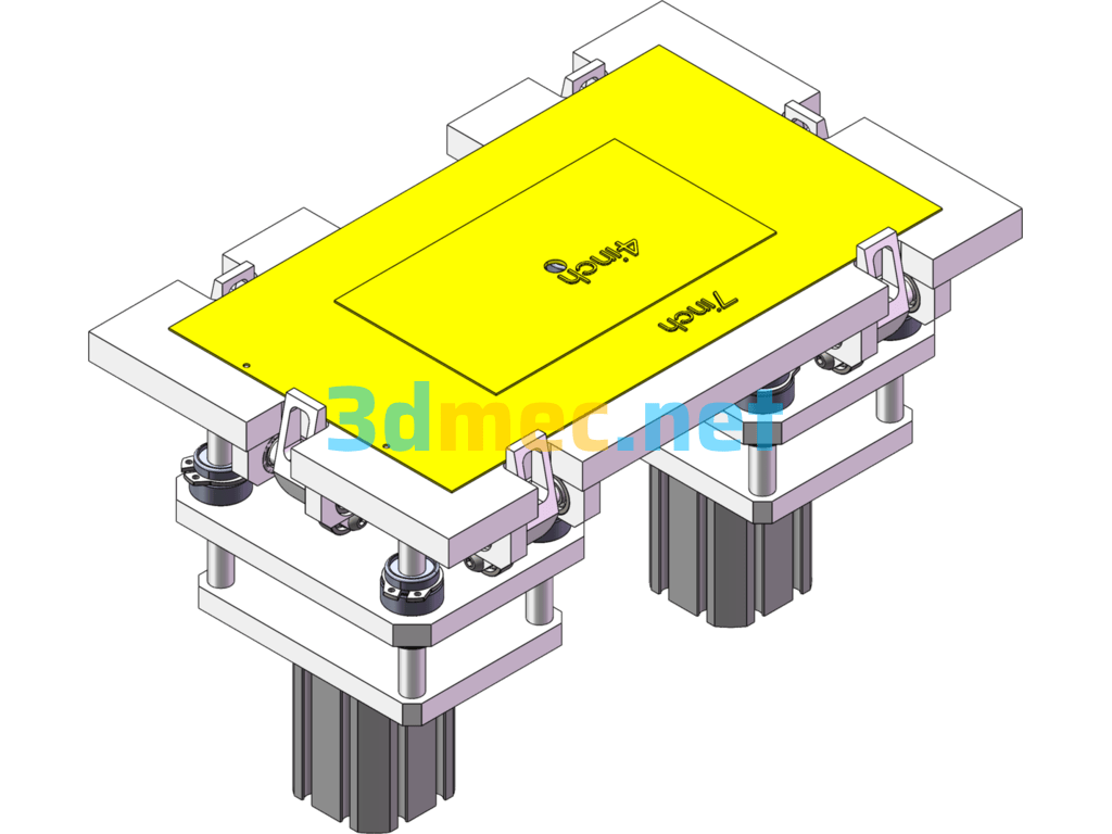 Screen Protection Film Four-Side Positioning Mechanism - 3D Model SolidWorks Free Download