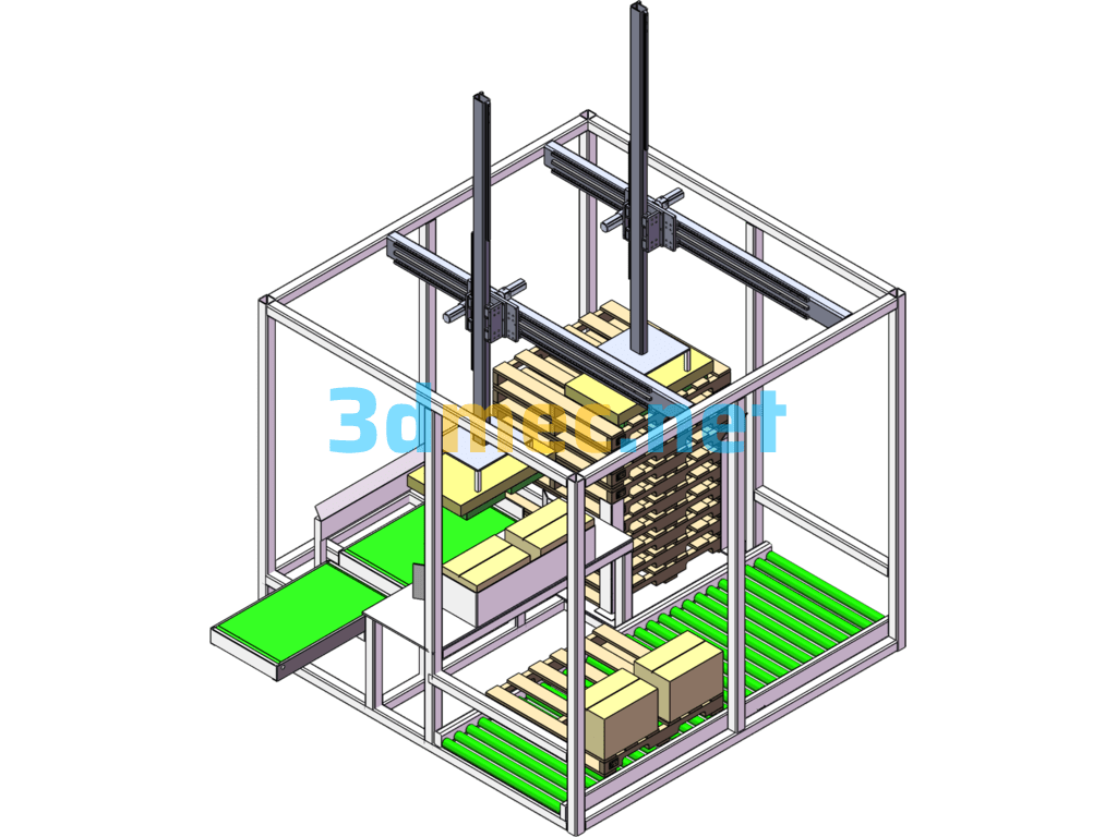 Palletizing Machine - 3D Model SolidWorks Free Download