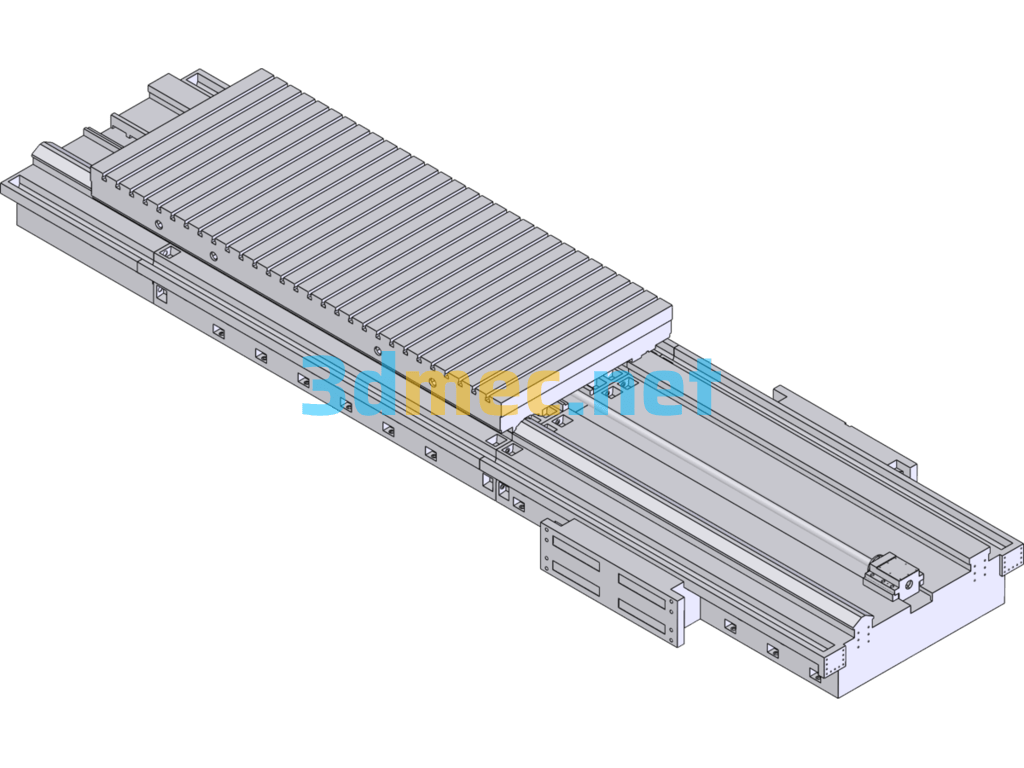 CNC Gantry Milling Machine Table - 3D Model SolidWorks Free Download