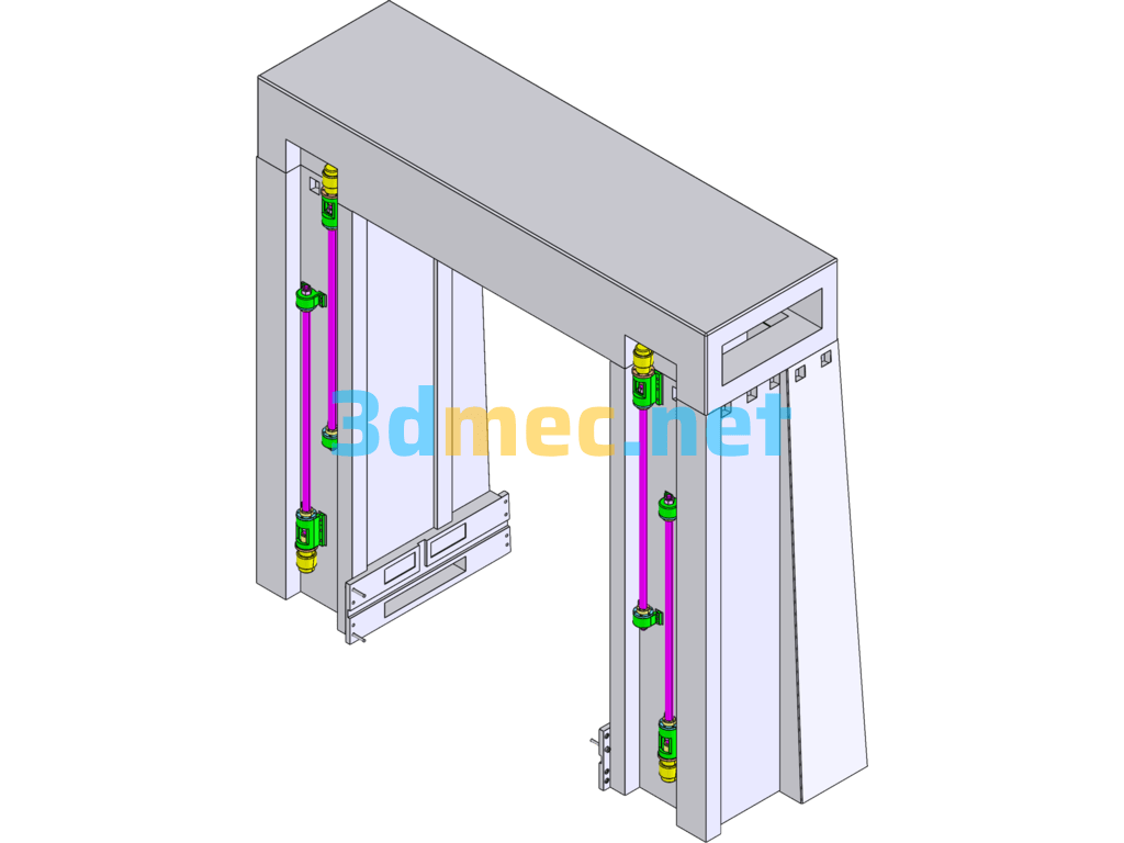 CNC Gantry Milling Column And Beam - 3D Model SolidWorks Free Download