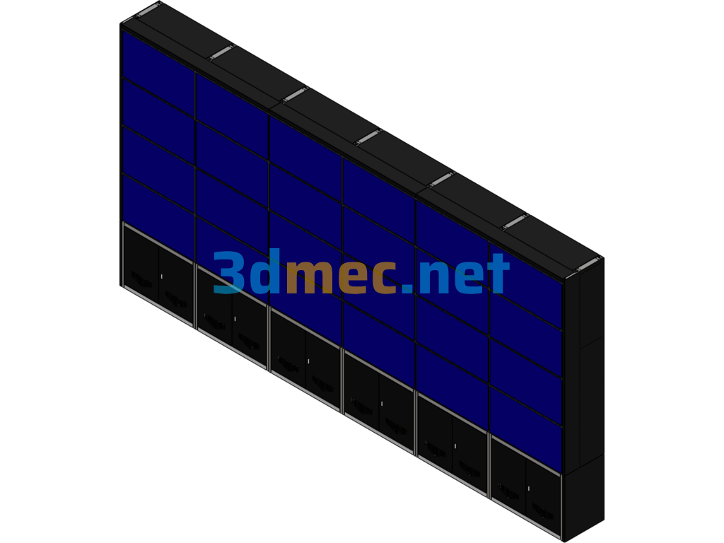 Spliced Electric Wall Rack - 3D Model SolidWorks Free Download