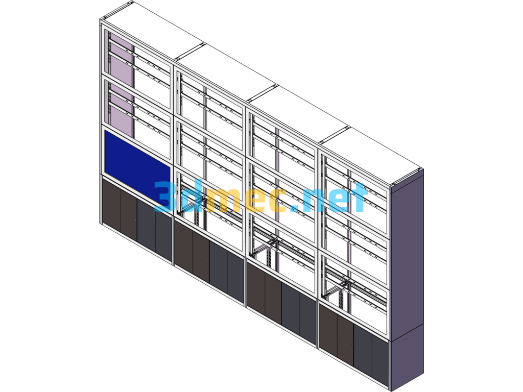 Mask Type TV Bracket - 3D Model SolidWorks Free Download