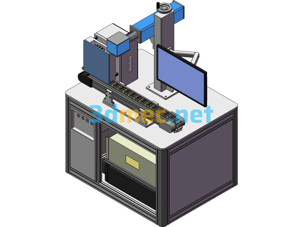 Laser Marking Equipment - 3D Model SolidWorks Free Download