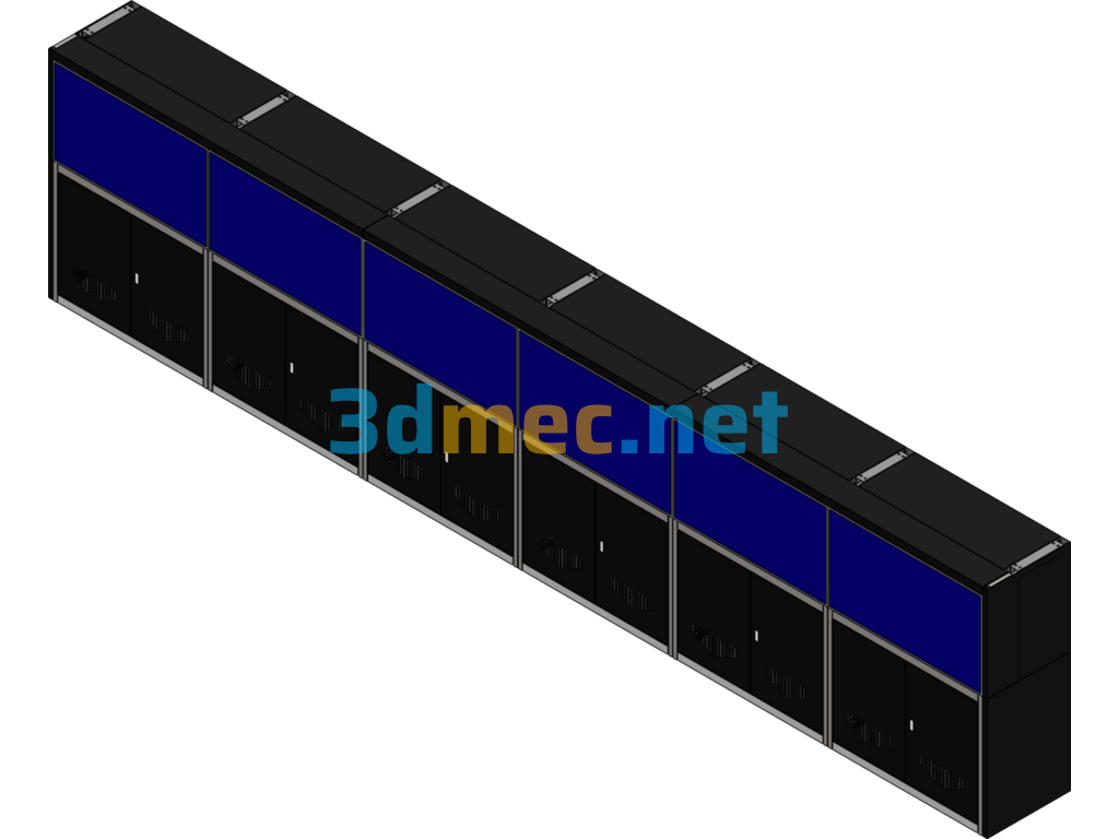 Spliced Electric Wall Rack - 3D Model SolidWorks Free Download