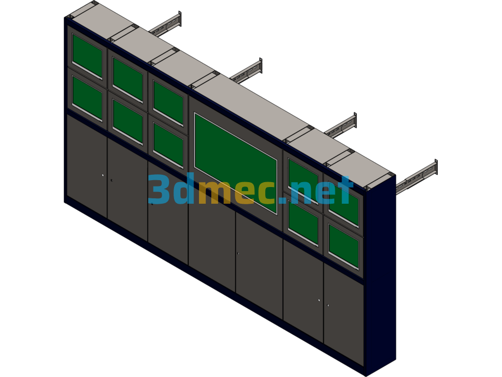 Mask Type TV Bracket - 3D Model SolidWorks Free Download