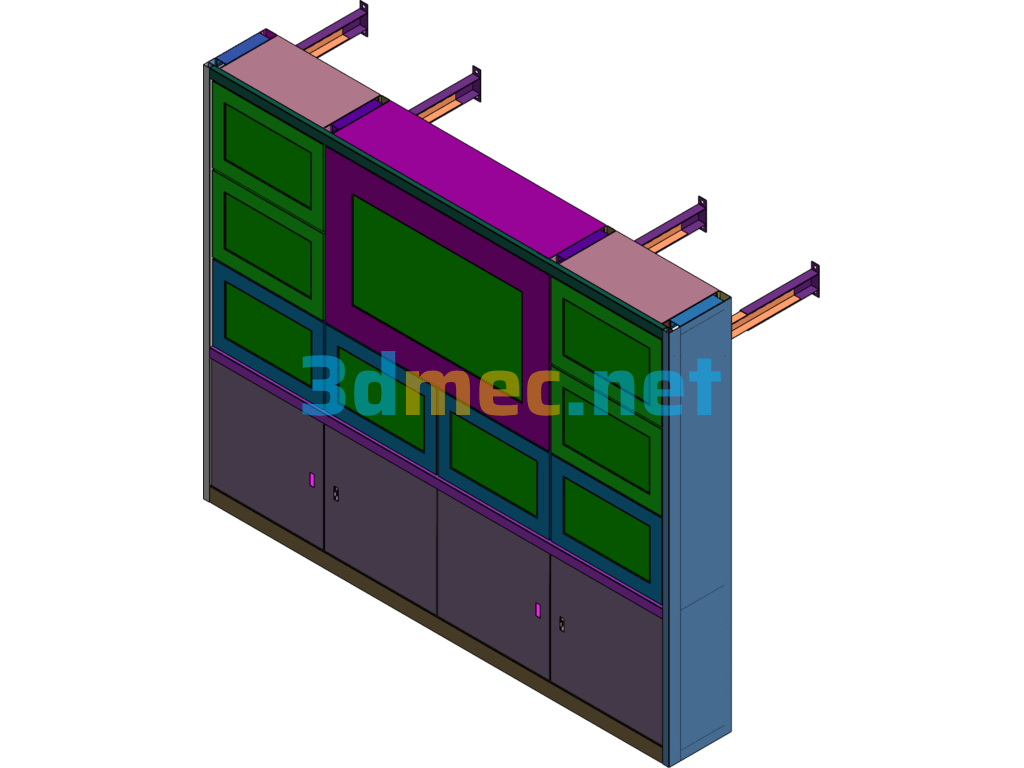 Mask Type Electric Wall - 3D Model SolidWorks Free Download