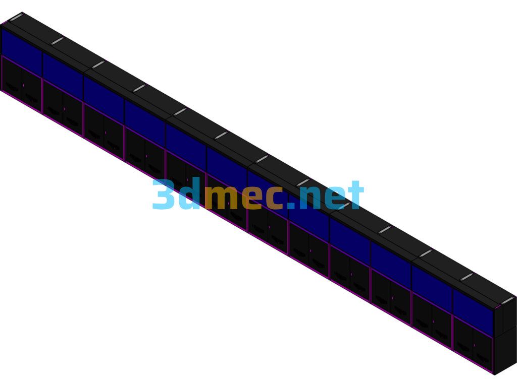 Spliced Electric Wall Rack - 3D Model SolidWorks Free Download