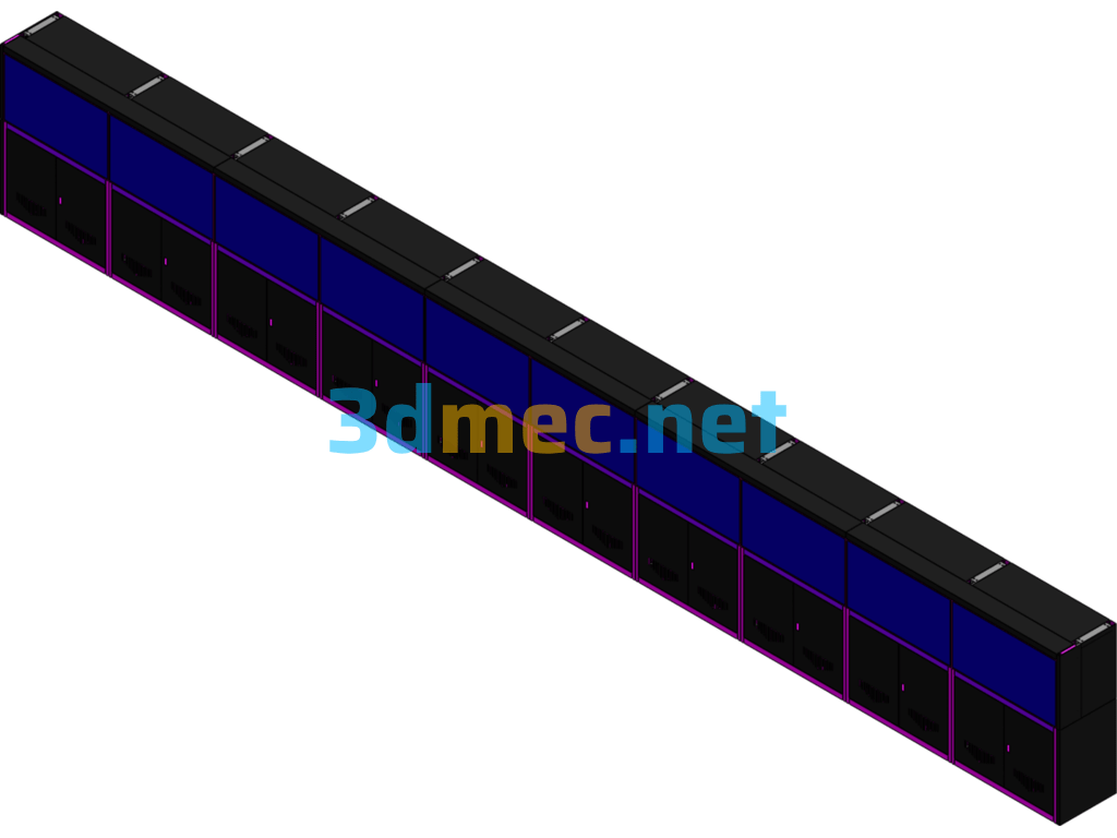 Spliced Electric Wall Rack - 3D Model SolidWorks Free Download