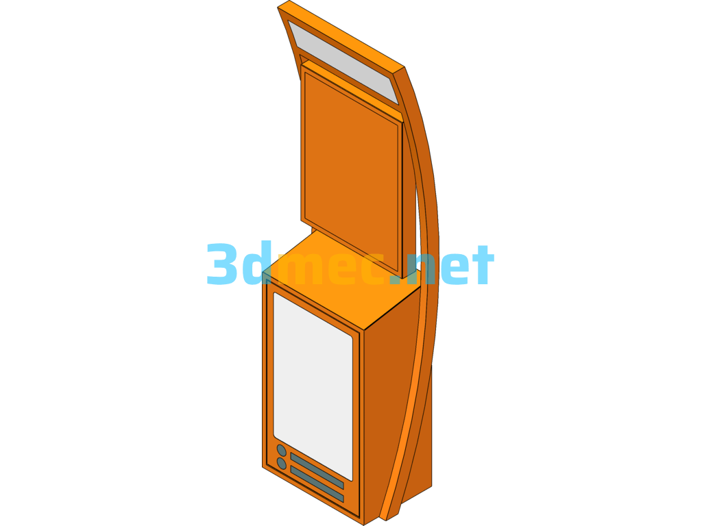 Vertical AED Emergency Station - 3D Model SolidWorks Free Download