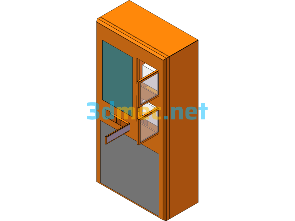 Vertical AED Emergency Station - 3D Model SolidWorks Free Download