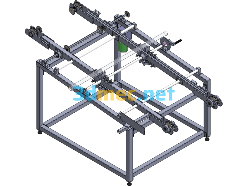 Chain Assembly Line - 3D Model SolidWorks Free Download