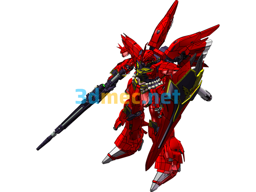 Mobile Suit Gundam Unicorn MSN-06S - 3D Model SolidWorks Free Download