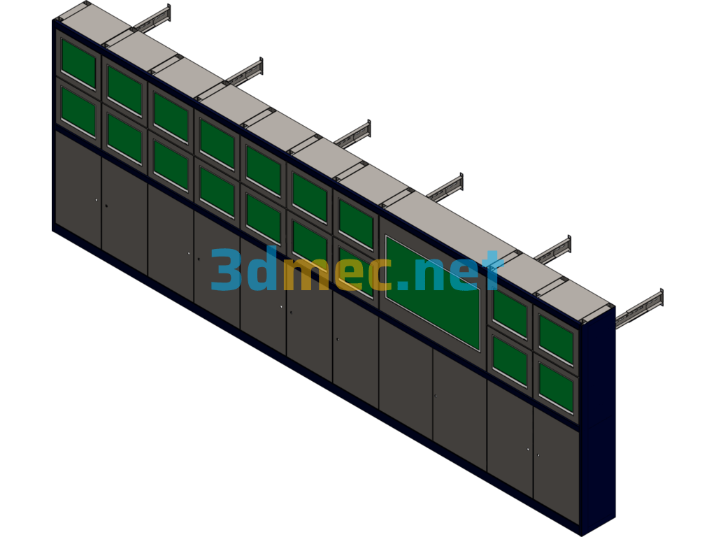 Mask Type TV Bracket - 3D Model SolidWorks Free Download