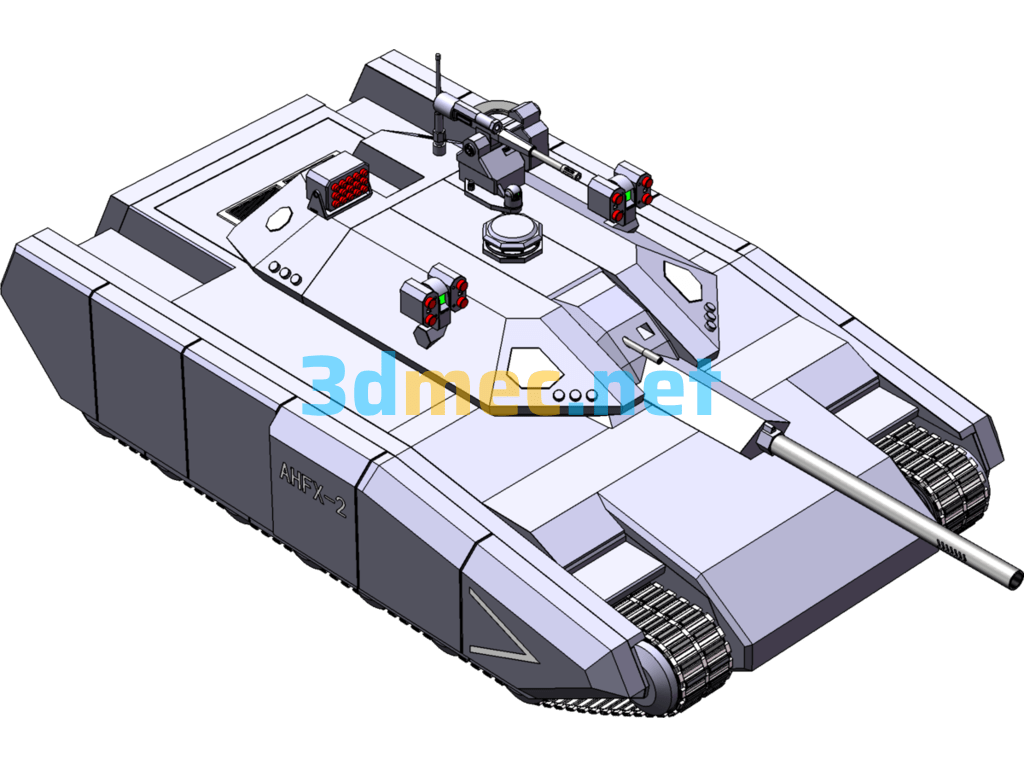 AHFX-2 Main Battle Tank - 3D Model SolidWorks Free Download