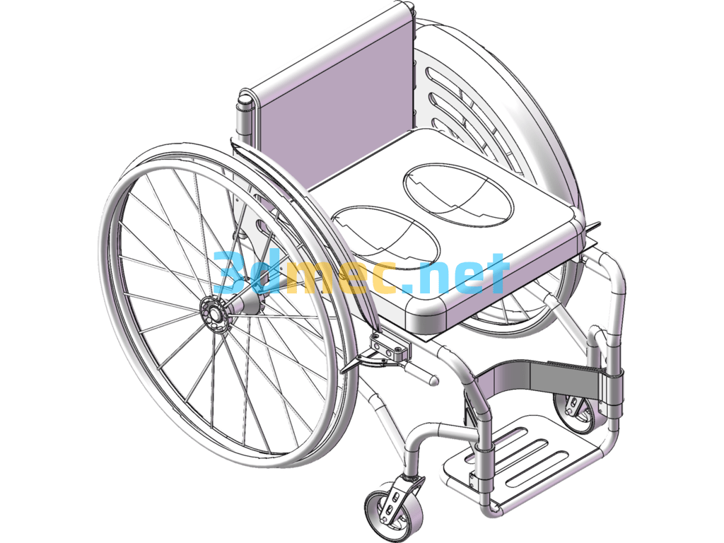 Wheelchair Assembly Drawings - 3D Model Exported Free Download