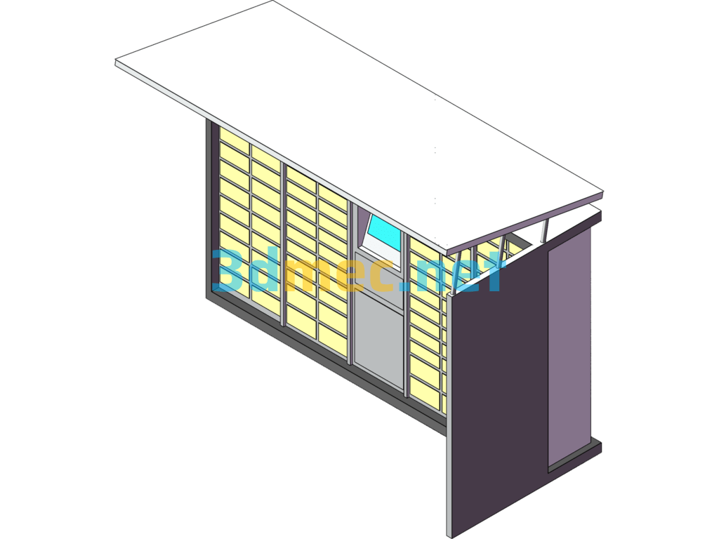 Smart Express Lockers - 3D Model SolidWorks Free Download