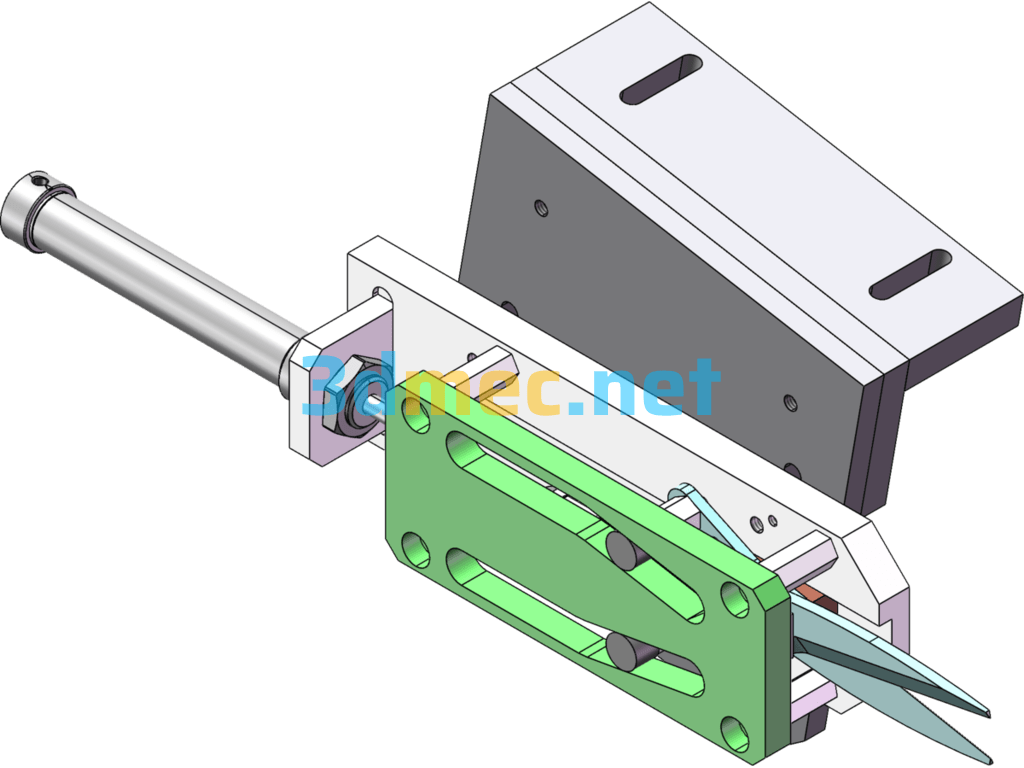 Pneumatic Scissors Structure - 3D Model SolidWorks Free Download