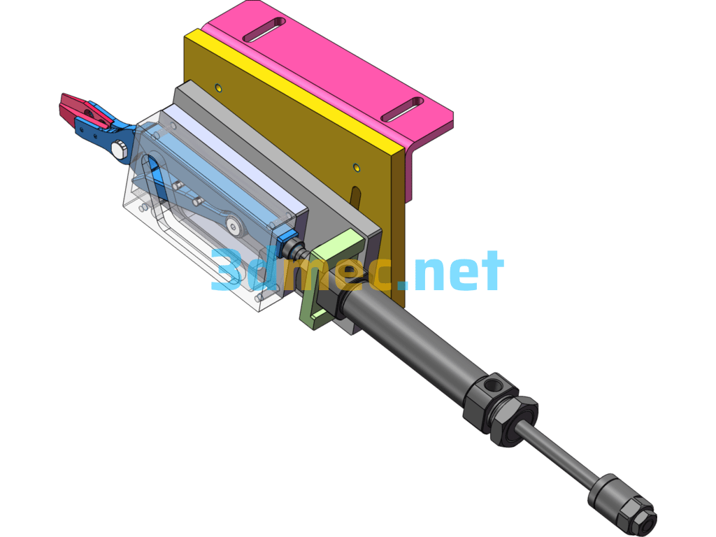 Flat Mask Left And Right Mechanical Scissor Mechanism - 3D Model SolidWorks Free Download