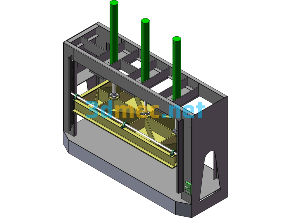 Woodworking Cold Press - 3D Model SolidWorks Free Download