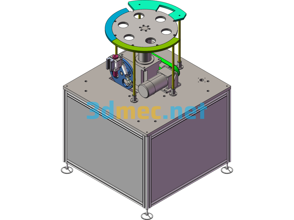 Simple Turntable Testing Machine - 3D Model SolidWorks Free Download