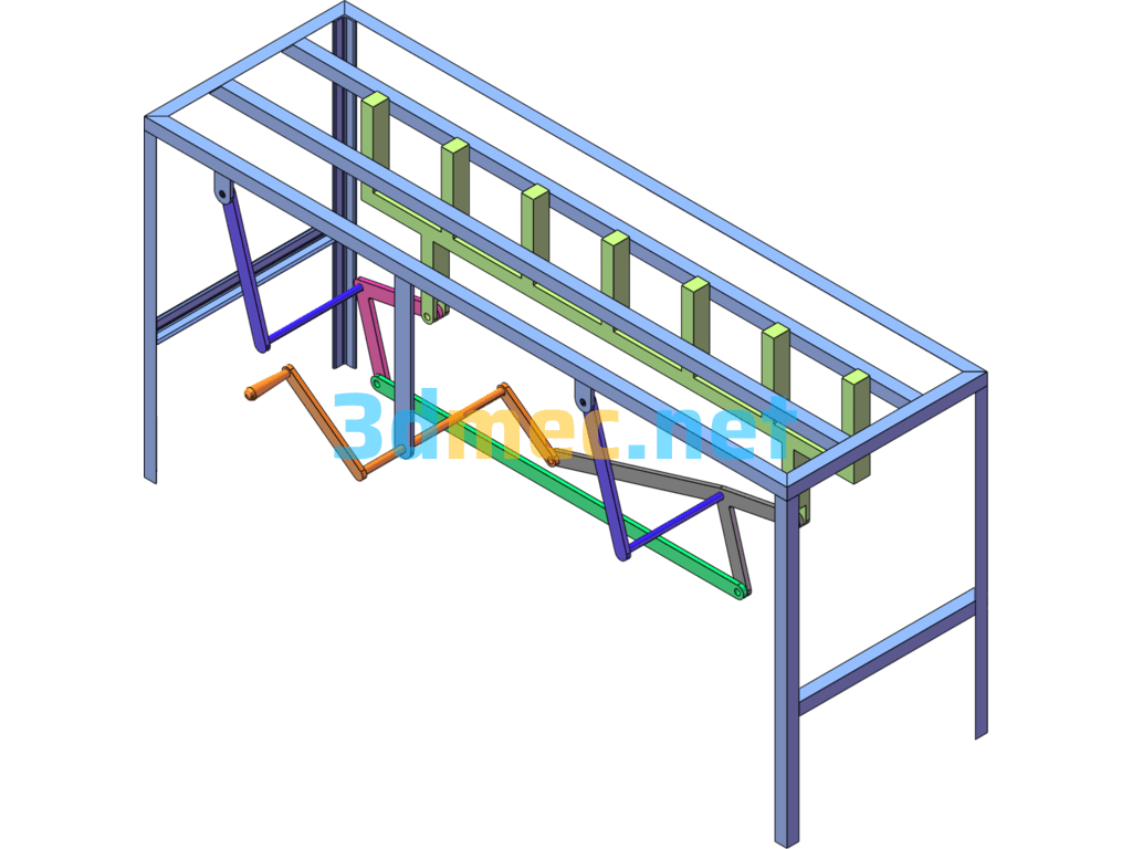 Manual Push Feeding Mechanism - 3D Model SolidWorks Free Download