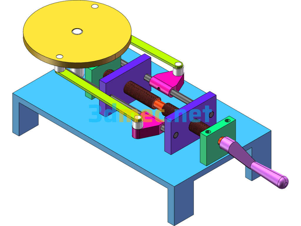 Screw Adjustment Mechanism - 3D Model SolidWorks Free Download