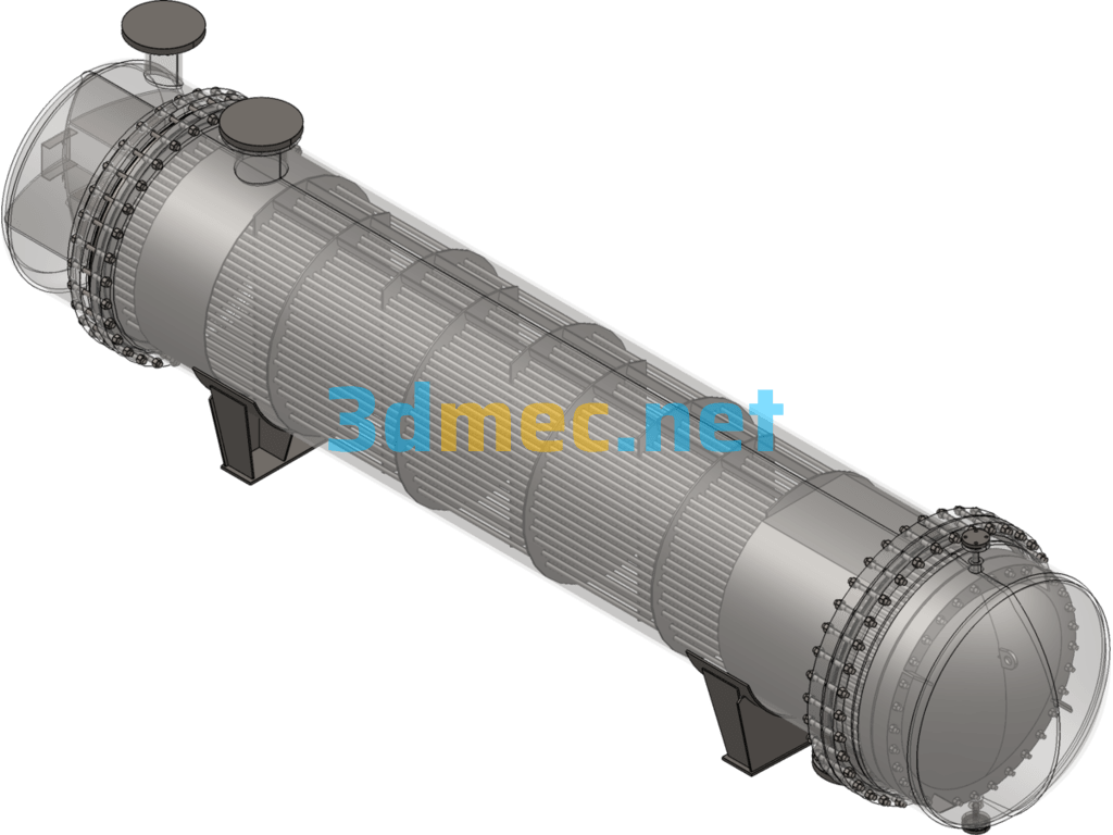 Tar-Anthracene Oil Heat Exchanger - 3D Model SolidWorks Free Download