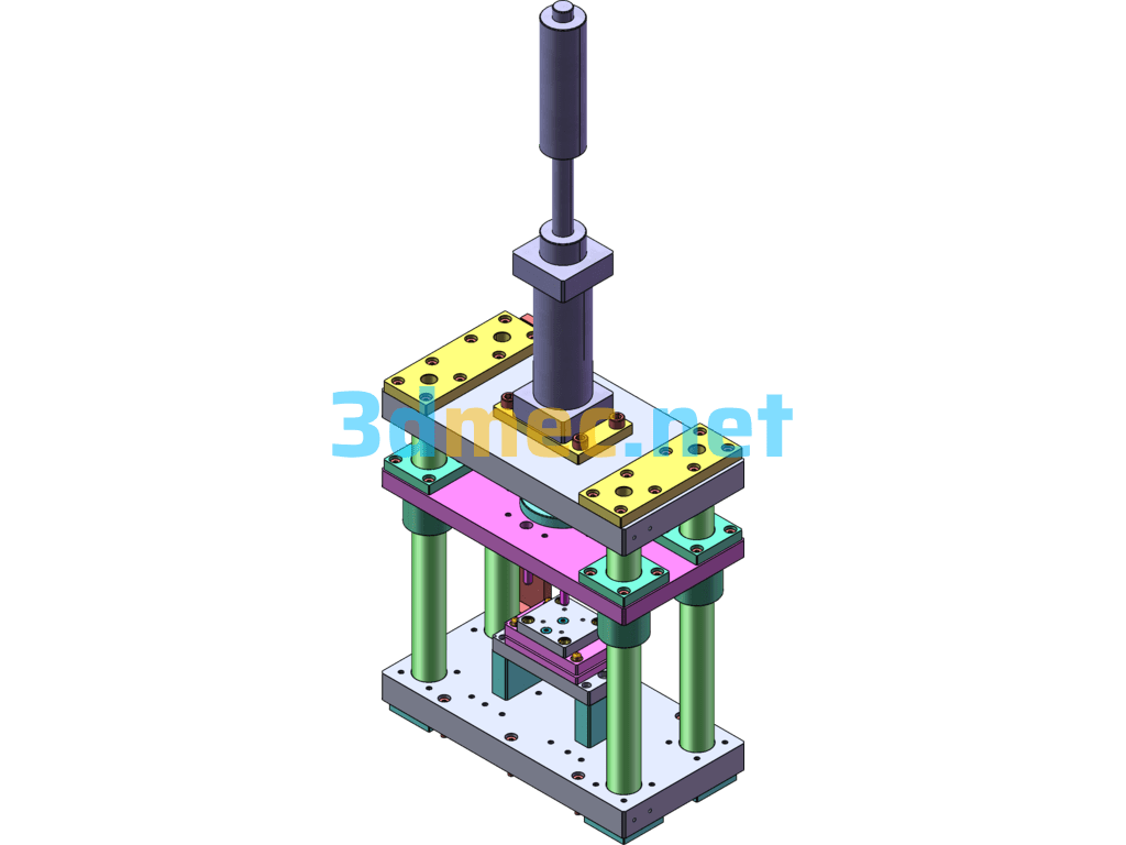 Micro Gear Shaft Riveting Press - 3D Model SolidWorks Free Download