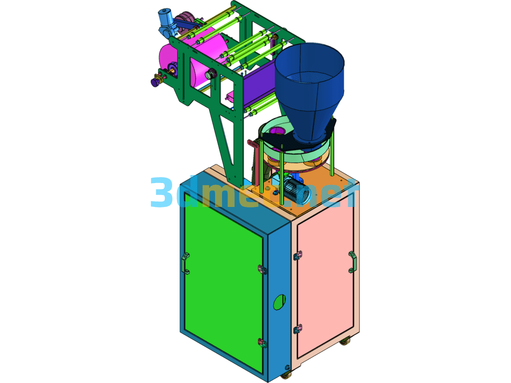 Vertical Packaging Machine (Pneumatic Packaging Machine) - 3D Model SolidWorks Free Download