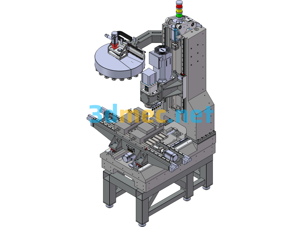 Vertical CNC Grinding Machine - 3D Model SolidWorks Free Download