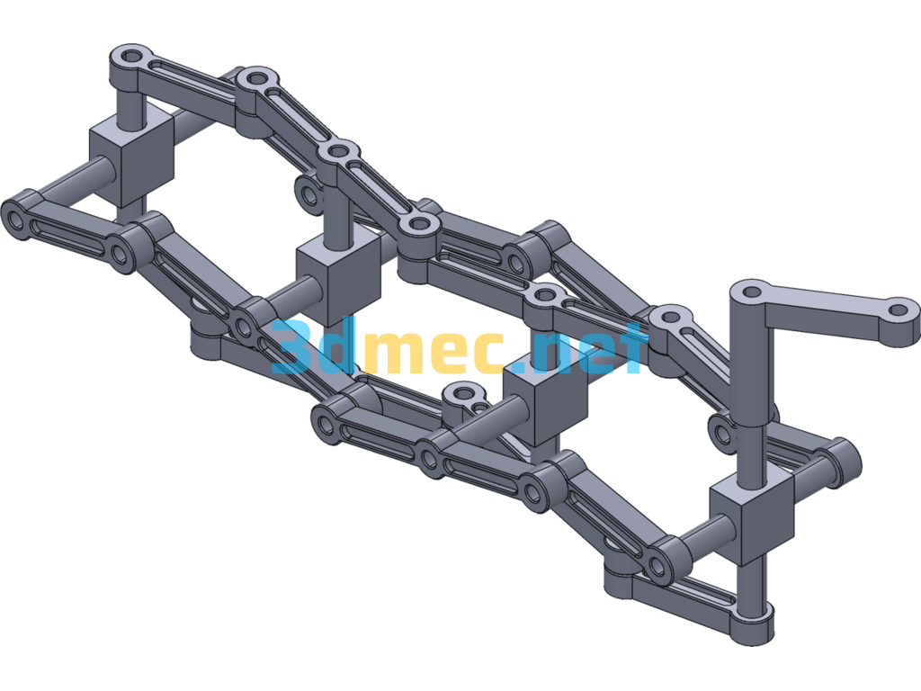 Robot Telescopic Arm Skeleton - 3D Model SolidWorks Free Download