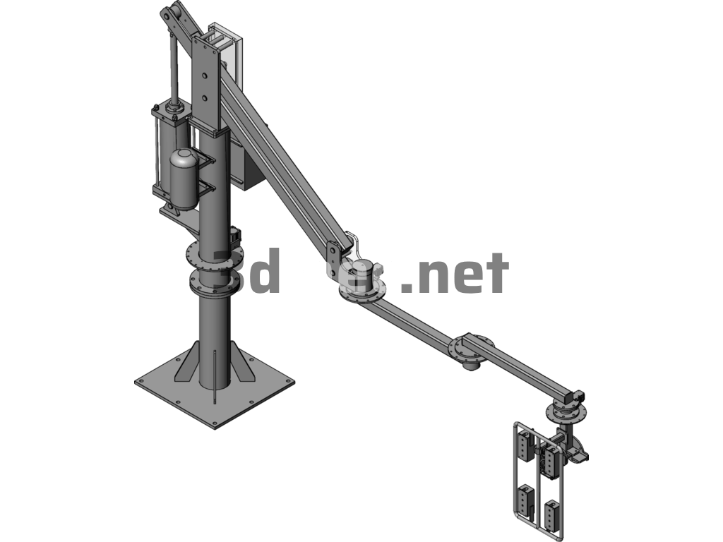 Hard Arm Power Manipulator - 3D Model SolidWorks Free Download