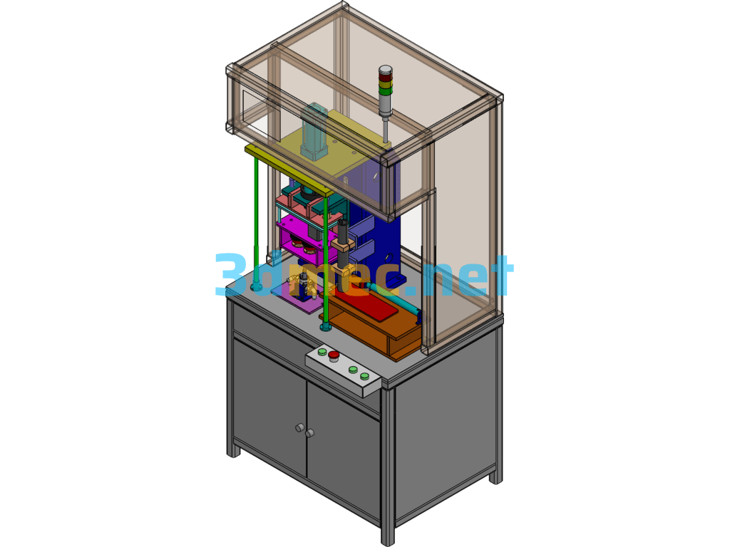 Hole Card Spring Automatic Assembly Machine - 3D Model SolidWorks Free Download