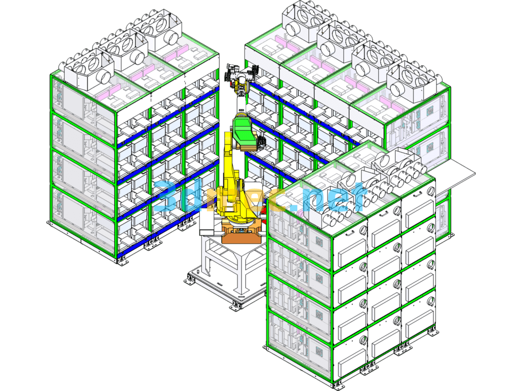 Mainboard Aging Test Machine Automatic Capture - 3D Model SolidWorks Free Download