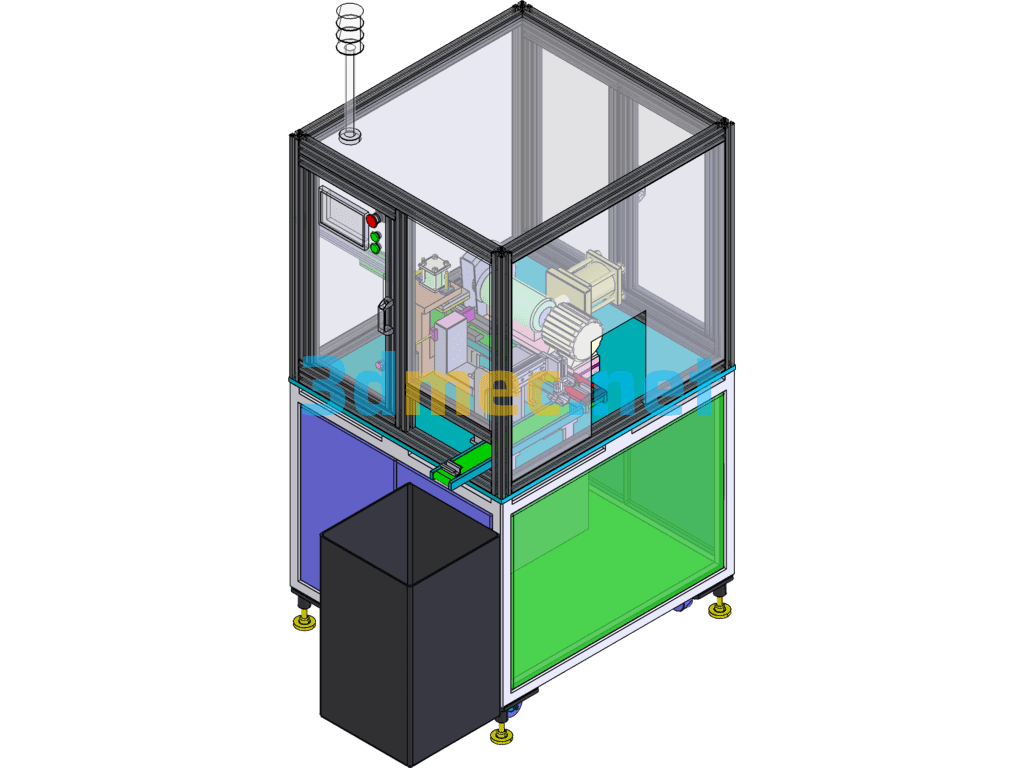 Aluminum Profile Automatic Cutting Machine Equipment (Including PPT) - 3D Model SolidWorks Free Download