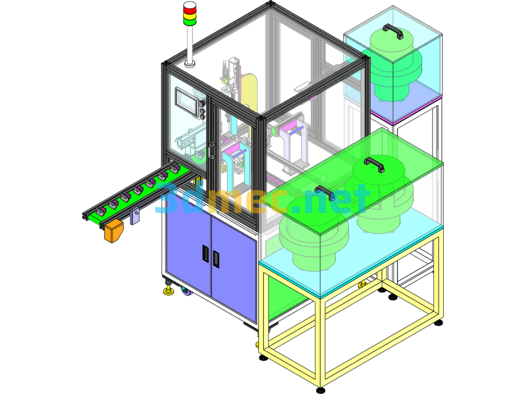 Nut, Washer And Bolt Assembly Machine Equipment (With PPT) - 3D Model SolidWorks Free Download