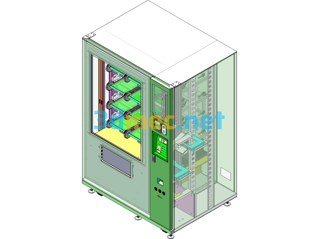 Automatic Vegetable Vending Machine - 3D Model SolidWorks Free Download