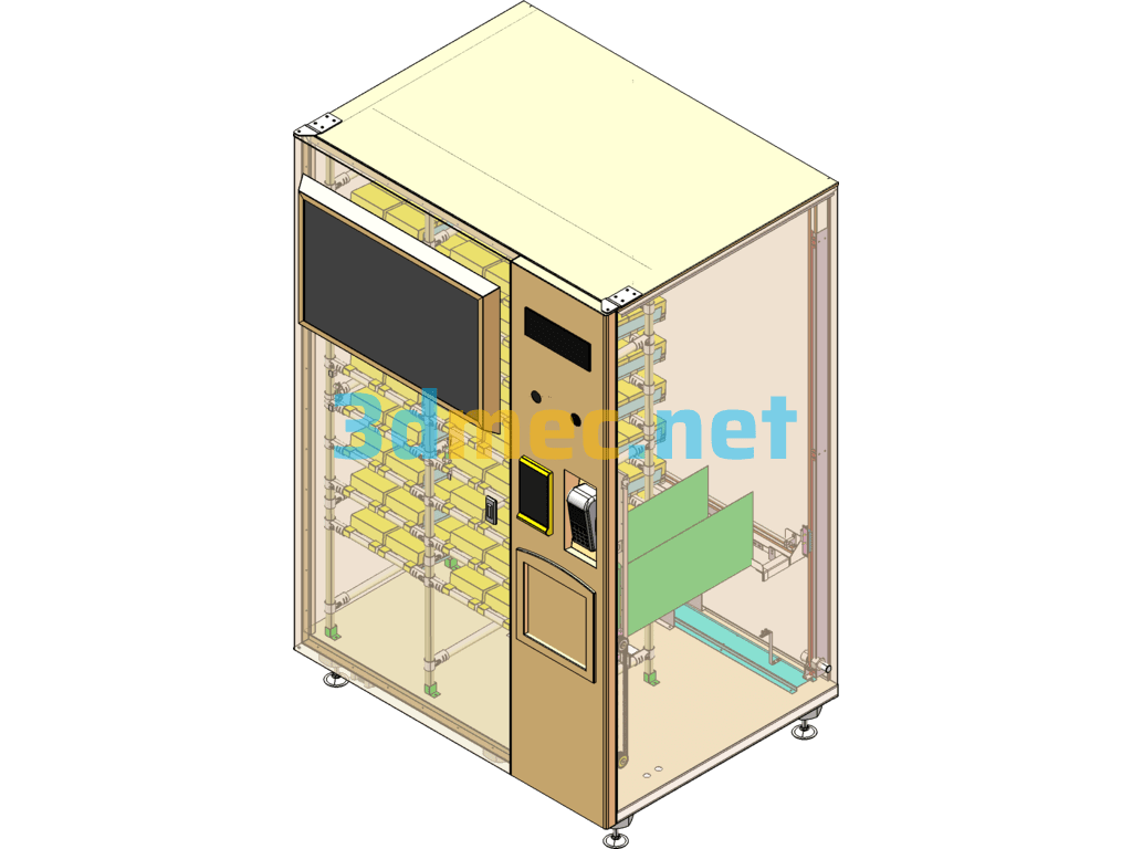 Gold Vending Machine - 3D Model SolidWorks Free Download