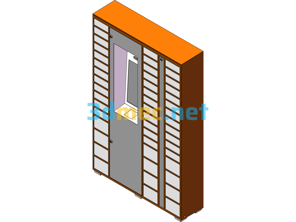 Express Storage Cabinet - 3D Model SolidWorks Free Download