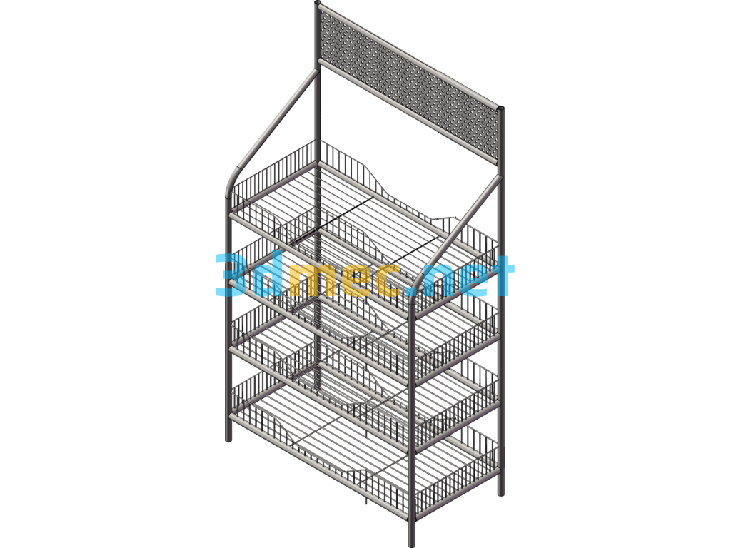 Small Iron Shelf - 3D Model SolidWorks Free Download