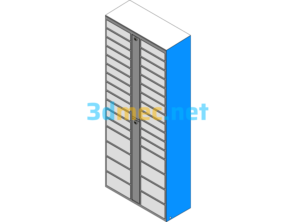 Express Storage Cabinet - 3D Model SolidWorks Free Download