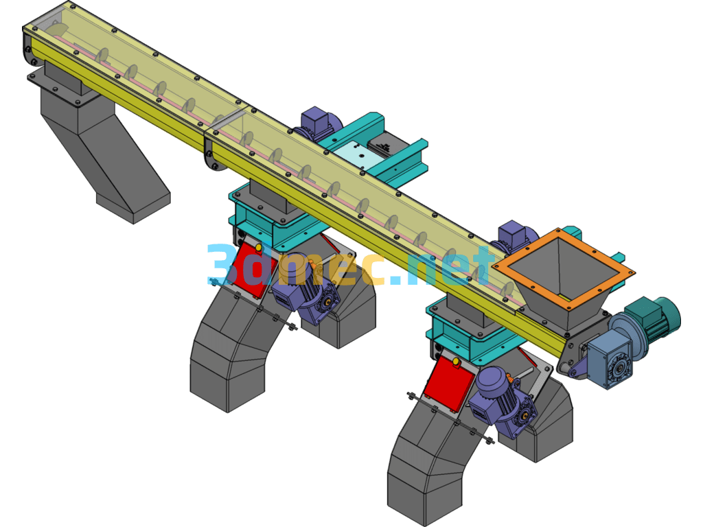 Screw Conveyor 3D Model - 3D Model SolidWorks Free Download