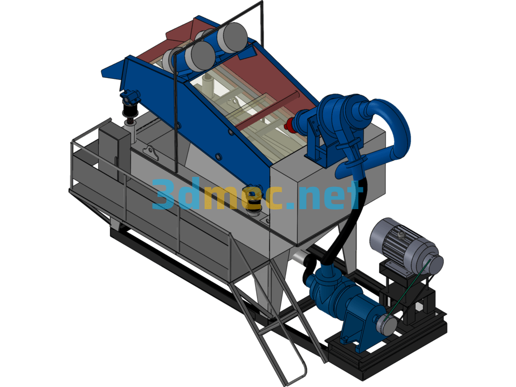 Fine Sand Recovery Machine - 3D Model SolidWorks Free Download