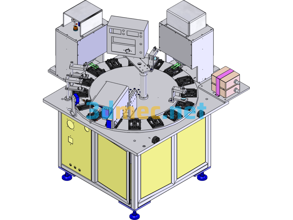 Fully Automatic Cleaning And Assembly Equipment - 3D Model SolidWorks Free Download