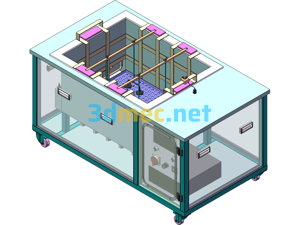 Electrolytic Ultrasonic Cleaning Machine - 3D Model SolidWorks Free Download