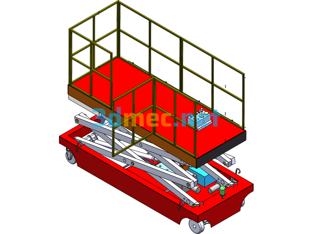 Hydraulic Lifting Platform - 3D Model SolidWorks Free Download