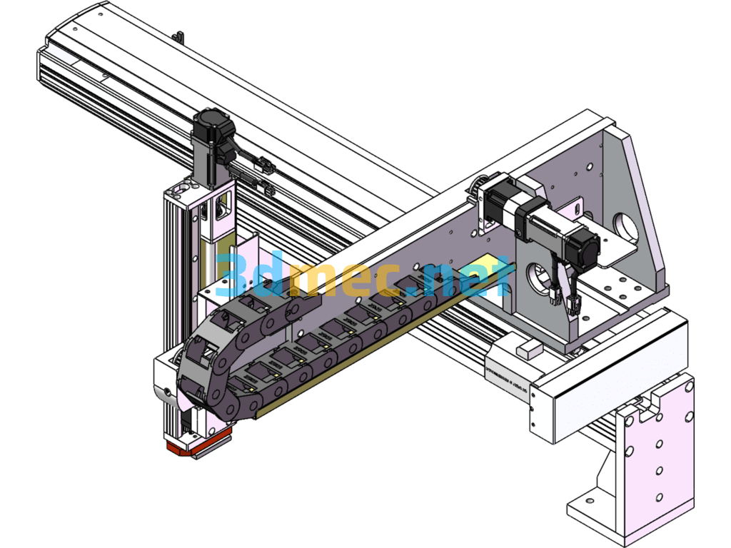 Aluminum Profile Self-Built XYZ Module - 3D Model SolidWorks Free Download